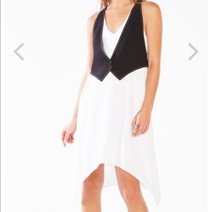 BCBG MAXAZRIA MARCIELLA COLOR-BLOCKED VEST DRESS